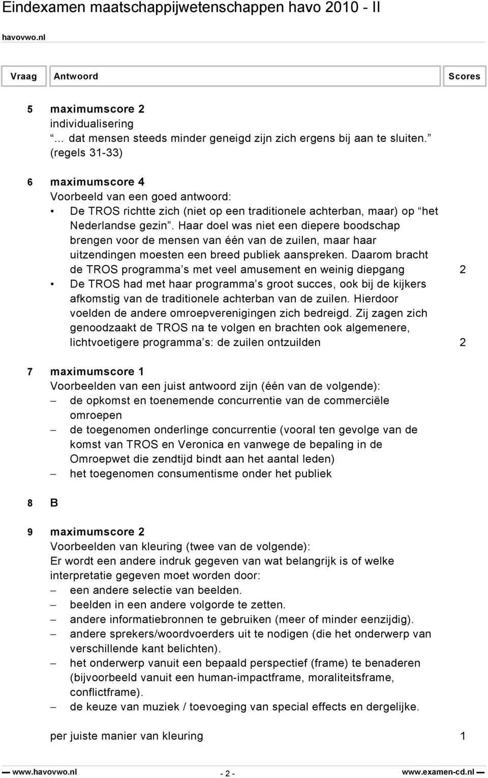 Haar doel was niet een diepere boodschap brengen voor de mensen van één van de zuilen, maar haar uitzendingen moesten een breed publiek aanspreken.