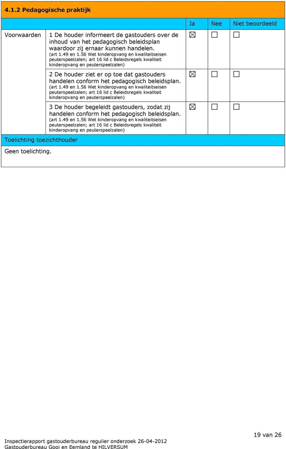 pedagogisch beleidsplan. (art 1.49 en 1.