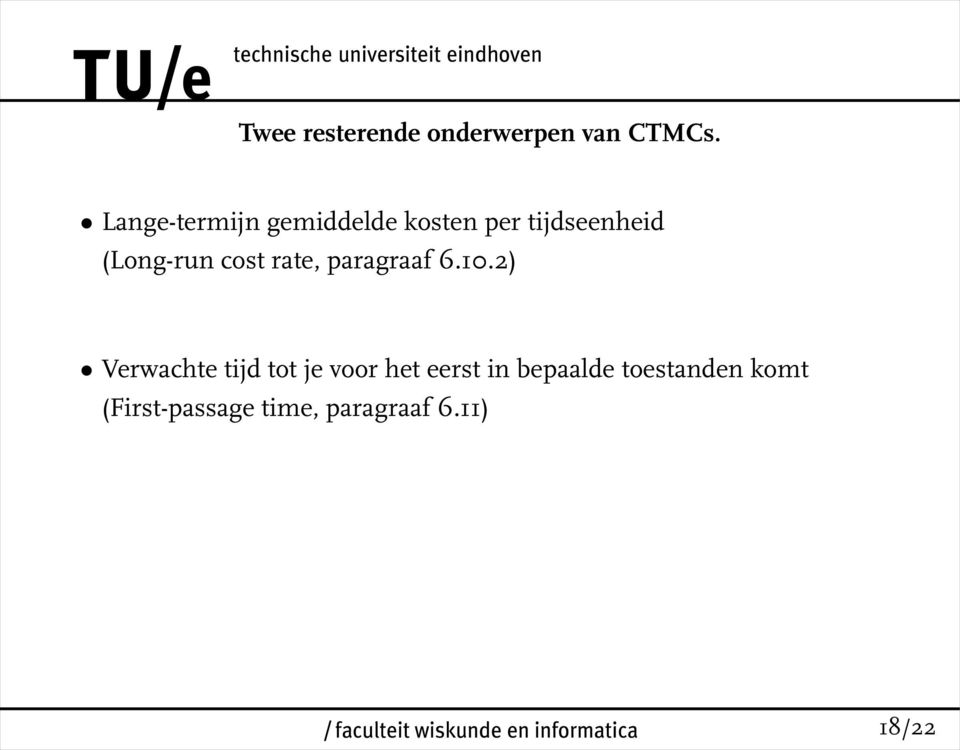 cost rate, paragraaf 6.10.