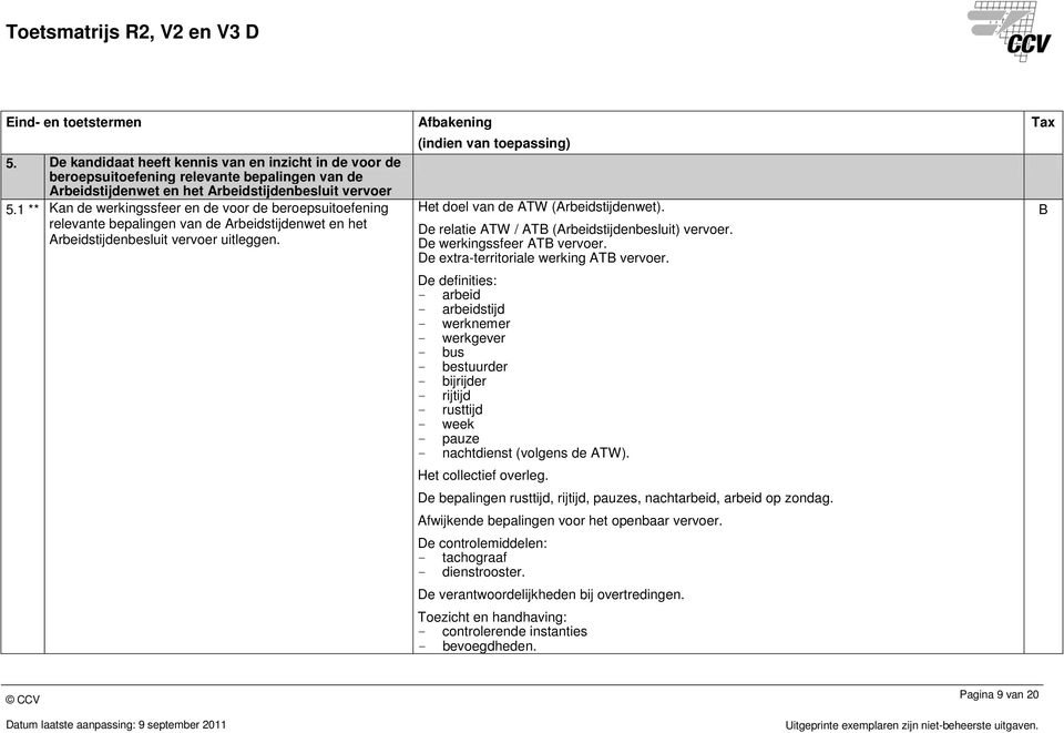 De relatie ATW / AT (Arbeidstijdenbesluit) vervoer. De werkingssfeer AT vervoer. De extra-territoriale werking AT vervoer.