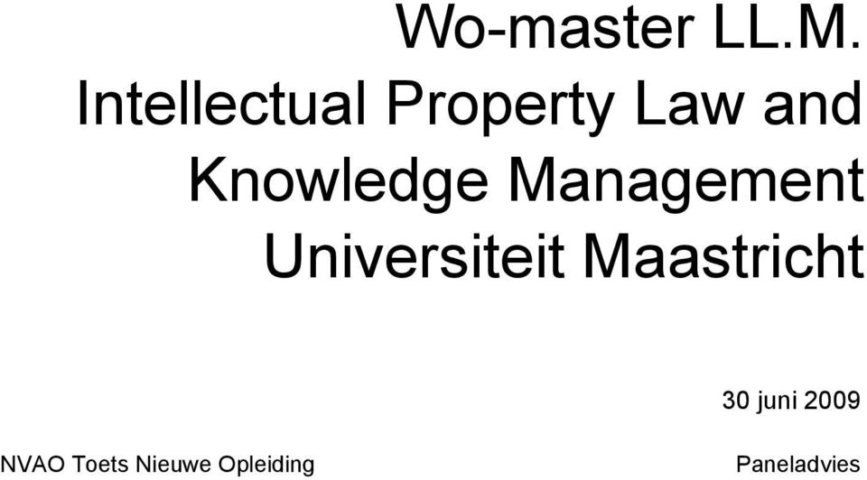Knowledge Management Universiteit