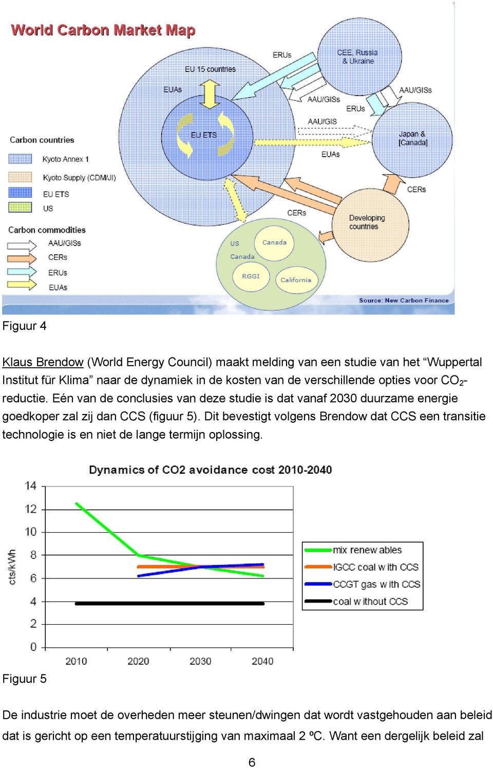 Eén van de conclusies van deze studie is dat vanaf 2030 duurzame energie goedkoper zal zij dan CCS (figuur 5).