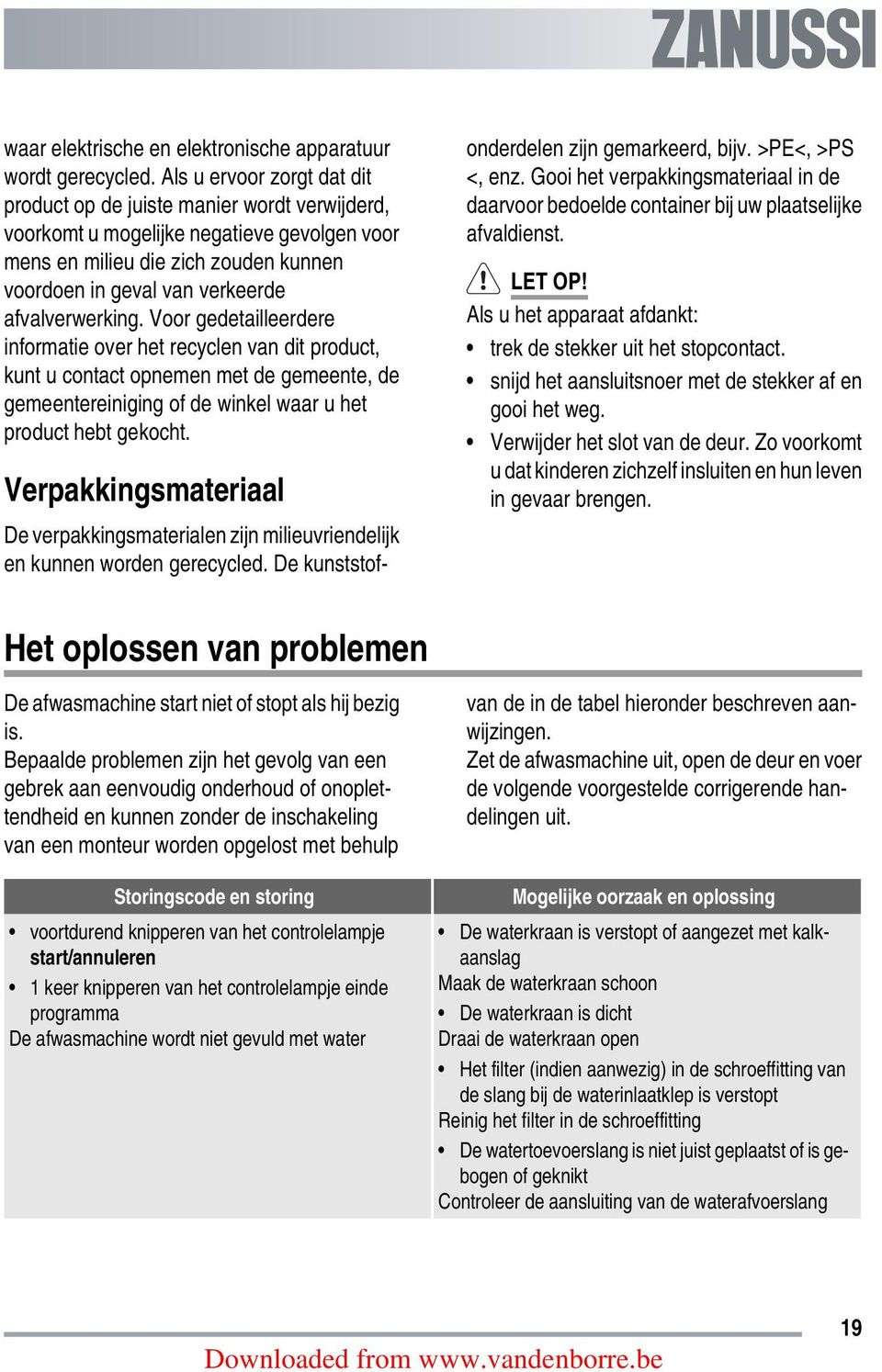 afvalverwerking. Voor gedetailleerdere informatie over het recyclen van dit product, kunt u contact opnemen met de gemeente, de gemeentereiniging of de winkel waar u het product hebt gekocht.