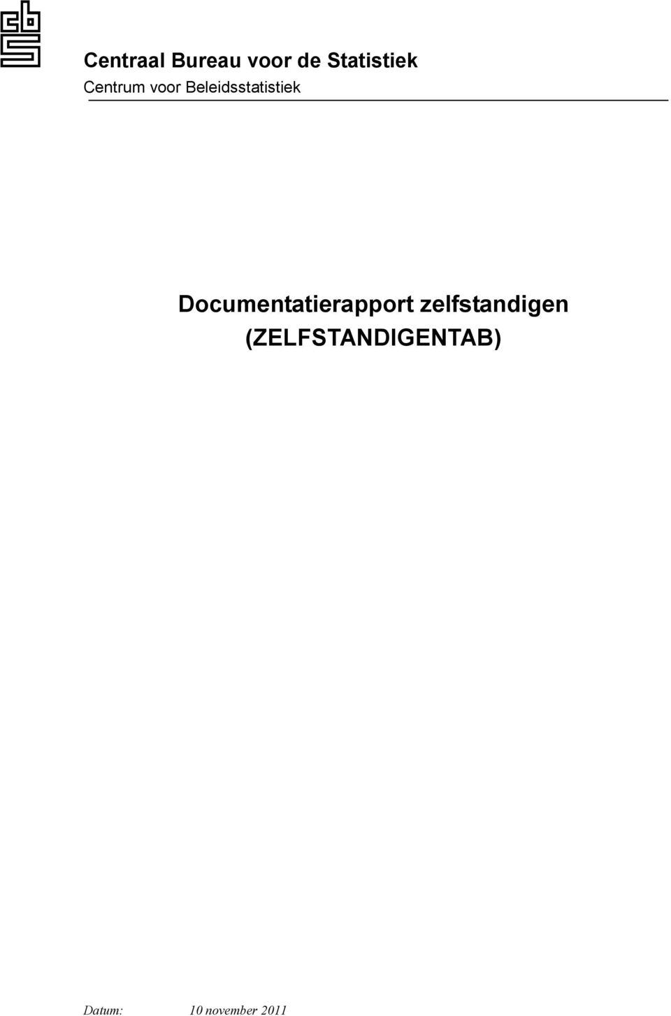 Documentatierapport zelfstandigen