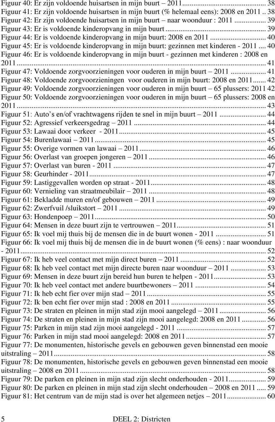 .. 39 Figuur 44: Er is voldoende kinderopvang in mijn buurt: 28 en 211... 4 Figuur 45: Er is voldoende kinderopvang in mijn buurt: gezinnen met kinderen - 211.