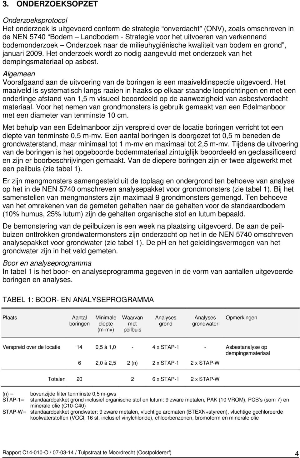 Algemeen Voorafgaand aan de uitvoering van de boringen is een maaiveldinspectie uitgevoerd.