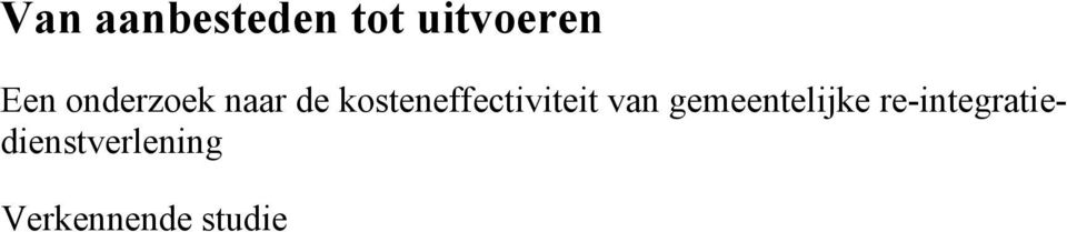 kosteneffectiviteit van