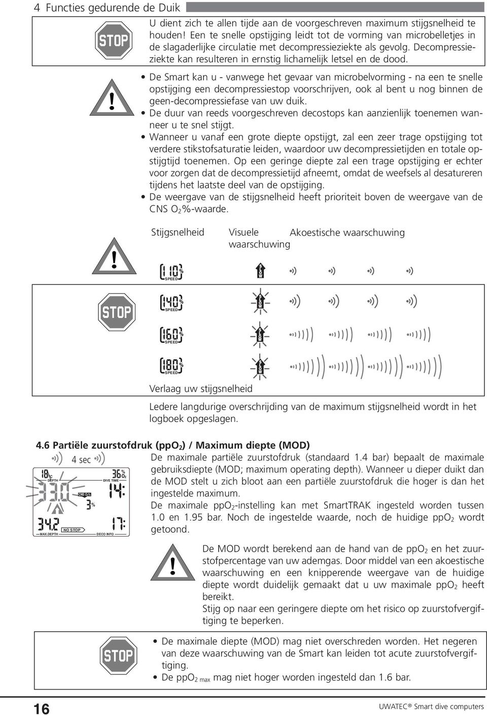 Decompressieziekte kan resulteren in ernstig lichamelijk letsel en de dood.