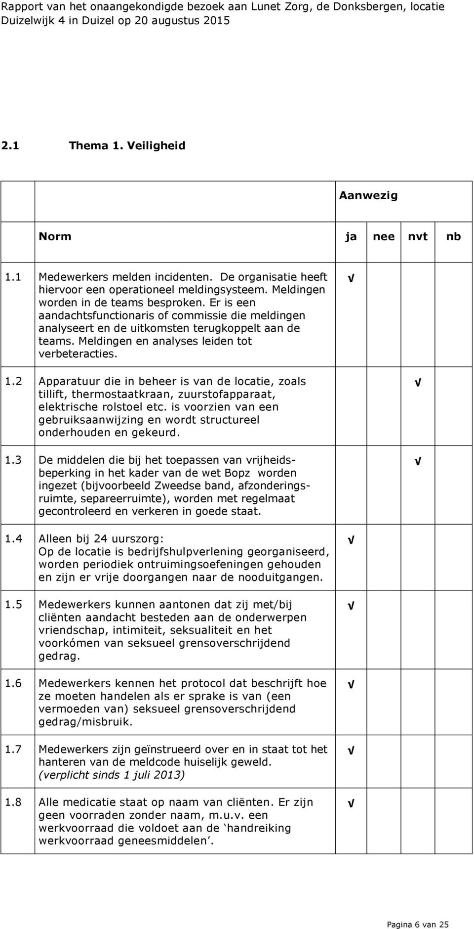 2 Apparatuur die in beheer is van de locatie, zoals tillift, thermostaatkraan, zuurstofapparaat, elektrische rolstoel etc.