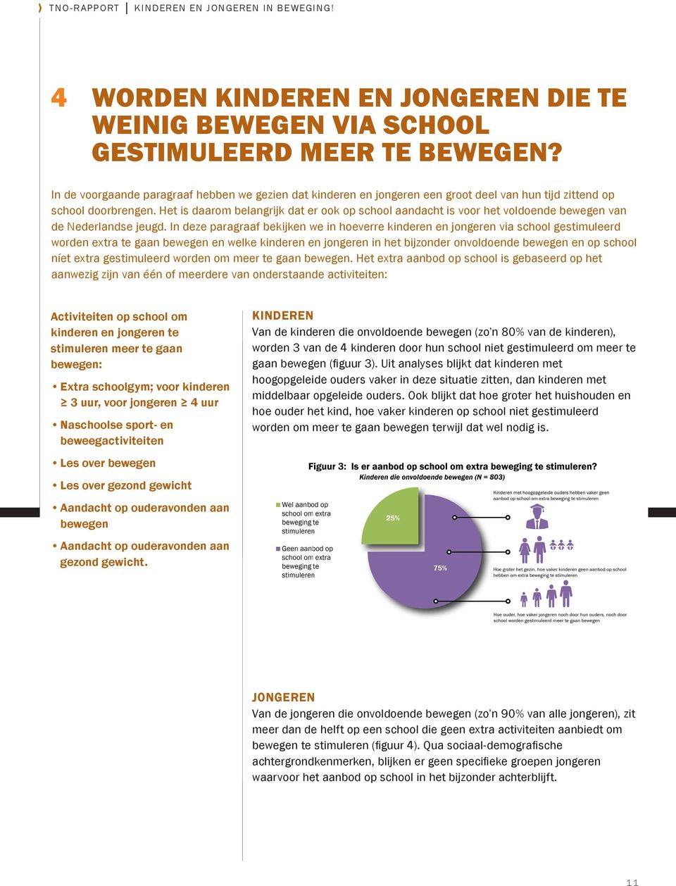Het is daarom belangrijk dat er ook op school aandacht is voor het voldoende bewegen van de Nederlandse jeugd.