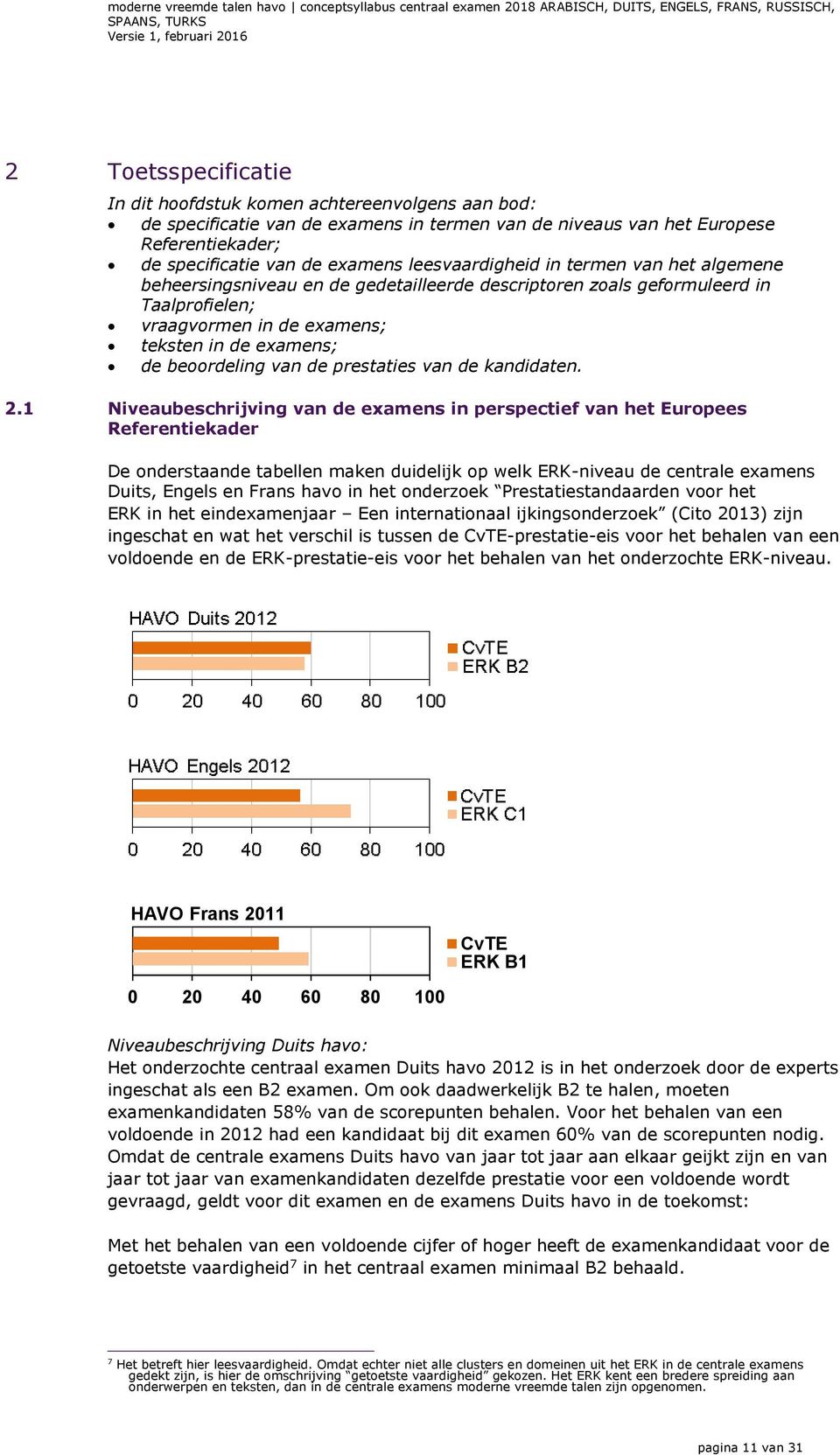 van de prestaties van de kandidaten. 2.