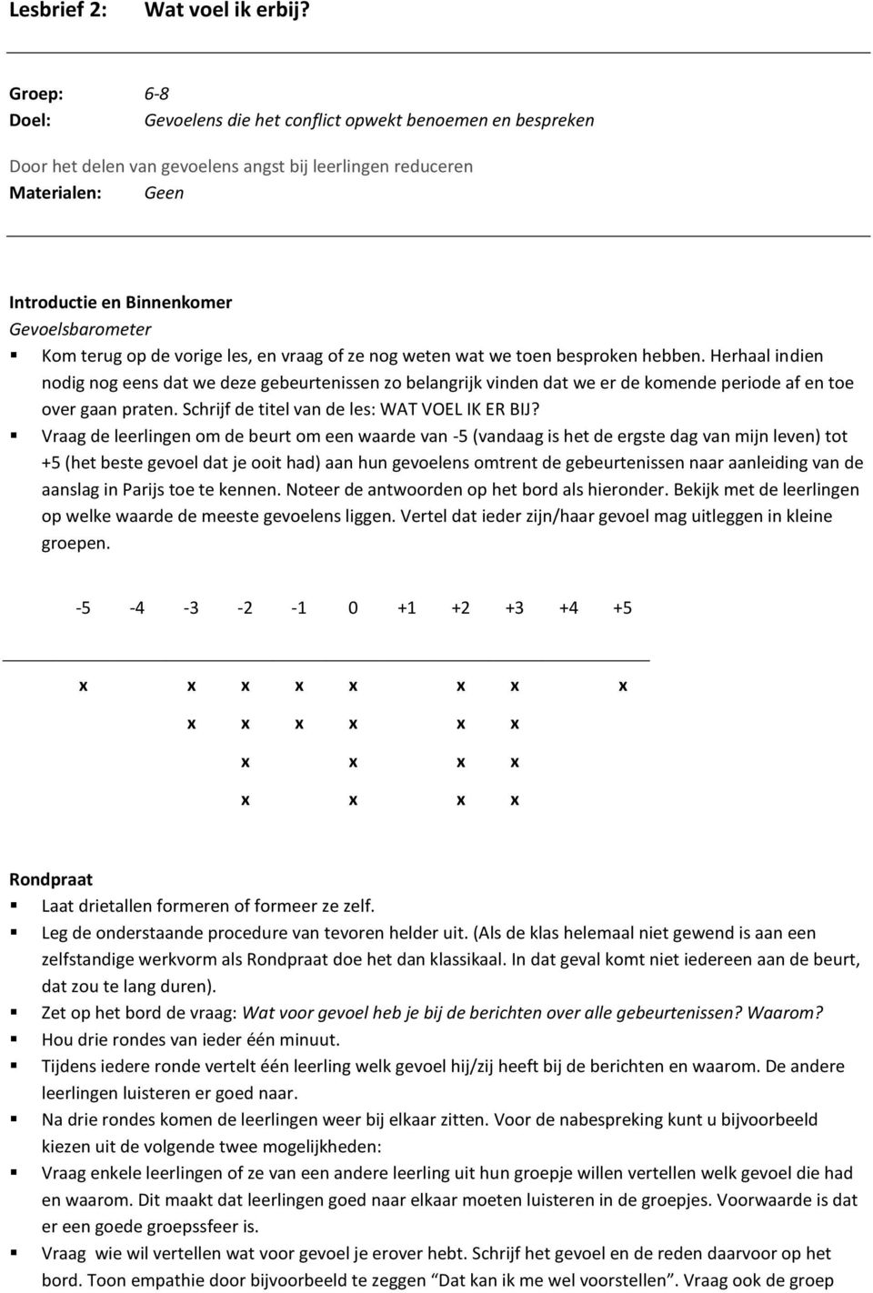 terug op de vorige les, en vraag of ze nog weten wat we toen besproken hebben.