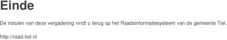 het Raadsinformatiesysteem van