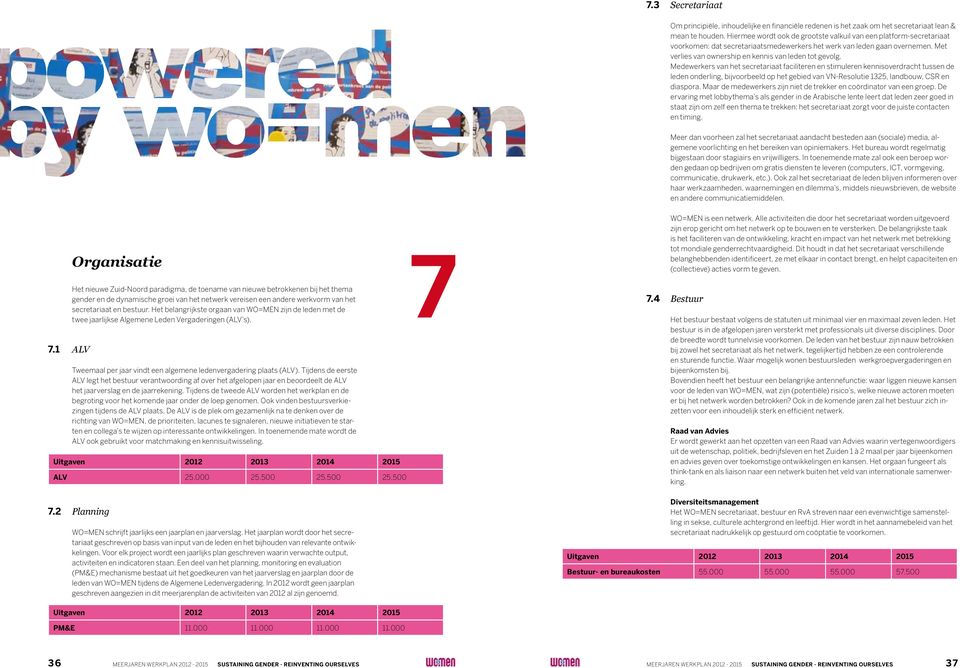 Medewerkers van het secretariaat faciliteren en stimuleren kennisoverdracht tussen de leden onderling, bijvoorbeeld op het gebied van VN-Resolutie 1325, landbouw, CSR en diaspora.