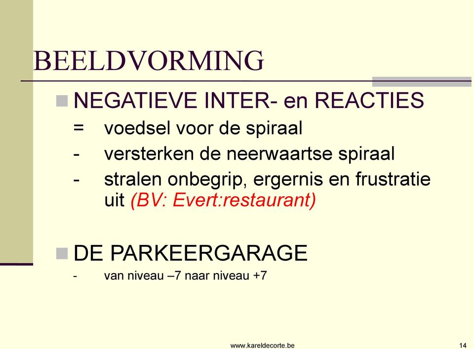 onbegrip, ergernis en frustratie uit (BV: Evert:restaurant)