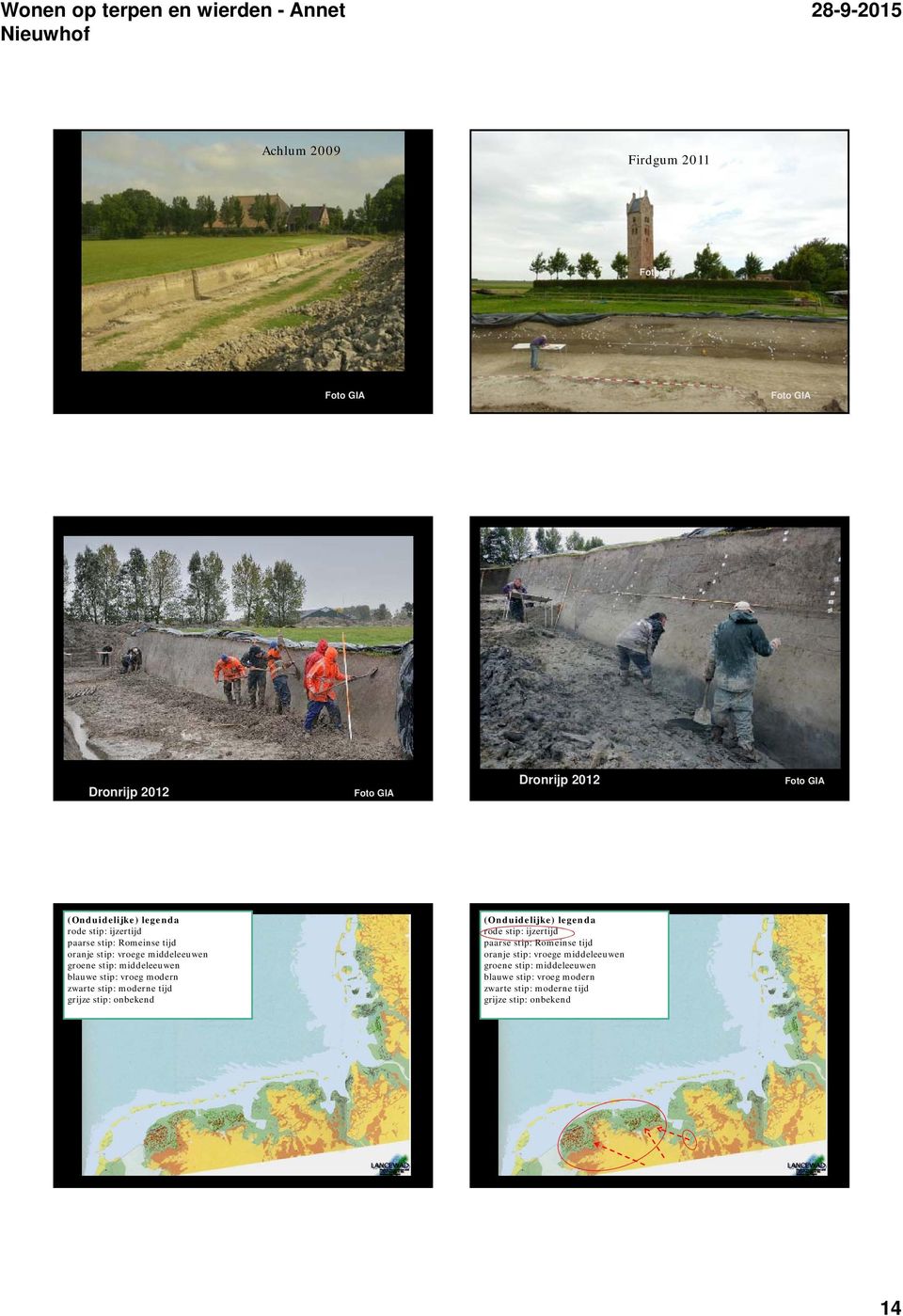 moderne tijd grijze stip: onbekend (Onduidelijke) legenda rode stip: ijzertijd paarse stip:  moderne tijd grijze