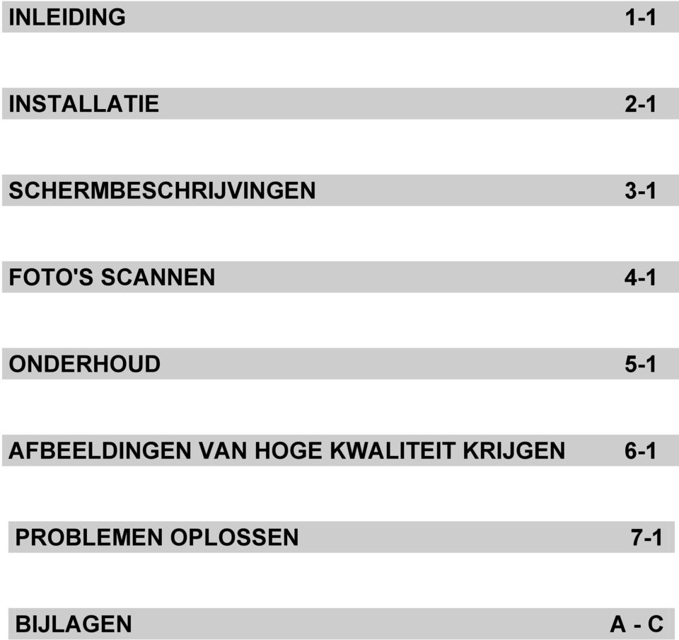 4-1 ONDERHOUD 5-1 AFBEELDINGEN VAN HOGE