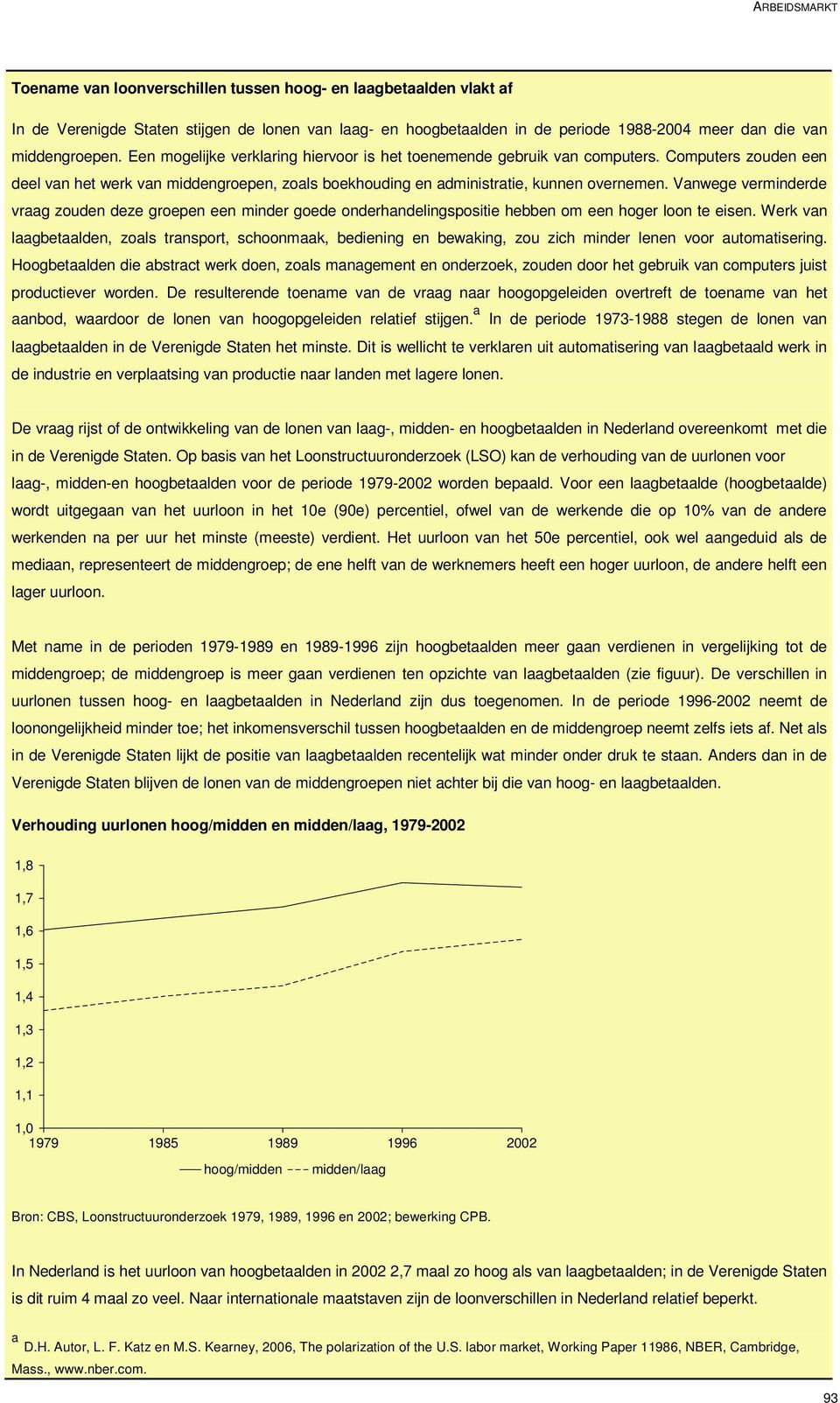 Computers zouden een deel van het werk van middengroepen, zoals boekhouding en administratie, kunnen overnemen.