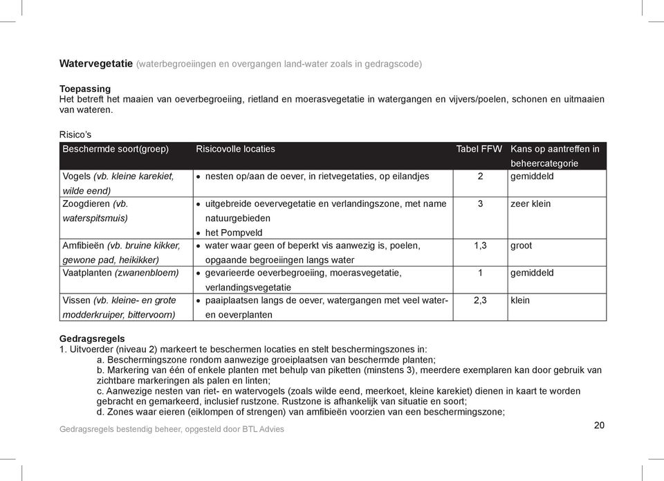 kleine karekiet, nesten op/aan de oever, in rietvegetaties, op eilandjes 2 gemiddeld wilde eend) Zoogdieren (vb.