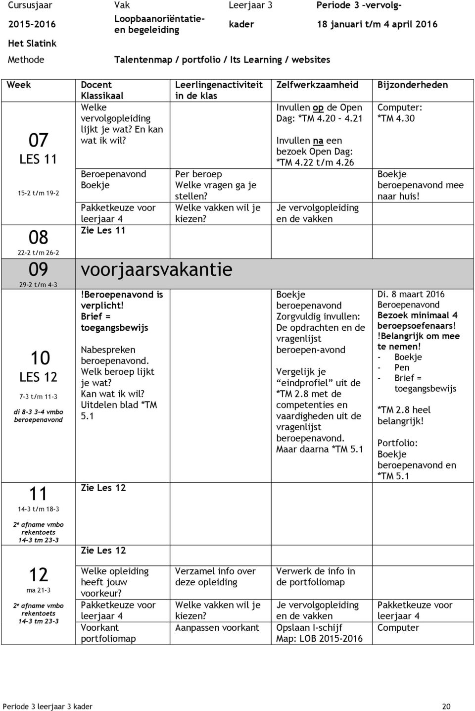 Beroepenavond Boekje Pakketkeuze voor leerjaar 4 Zie Les 11 Per beroep Welke vragen ga je stellen? Welke vakken wil je kiezen? voorjaarsvakantie!beroepenavond is verplicht!