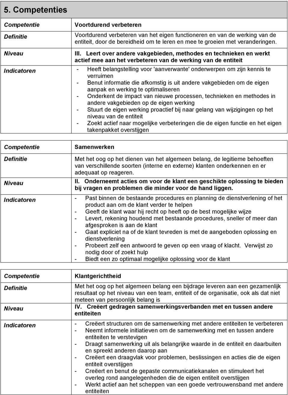 kennis te verruimen - Benut informatie die afkomstig is uit andere vakgebieden om de eigen aanpak en werking te optimaliseren - Onderkent de impact van nieuwe processen, technieken en methodes in