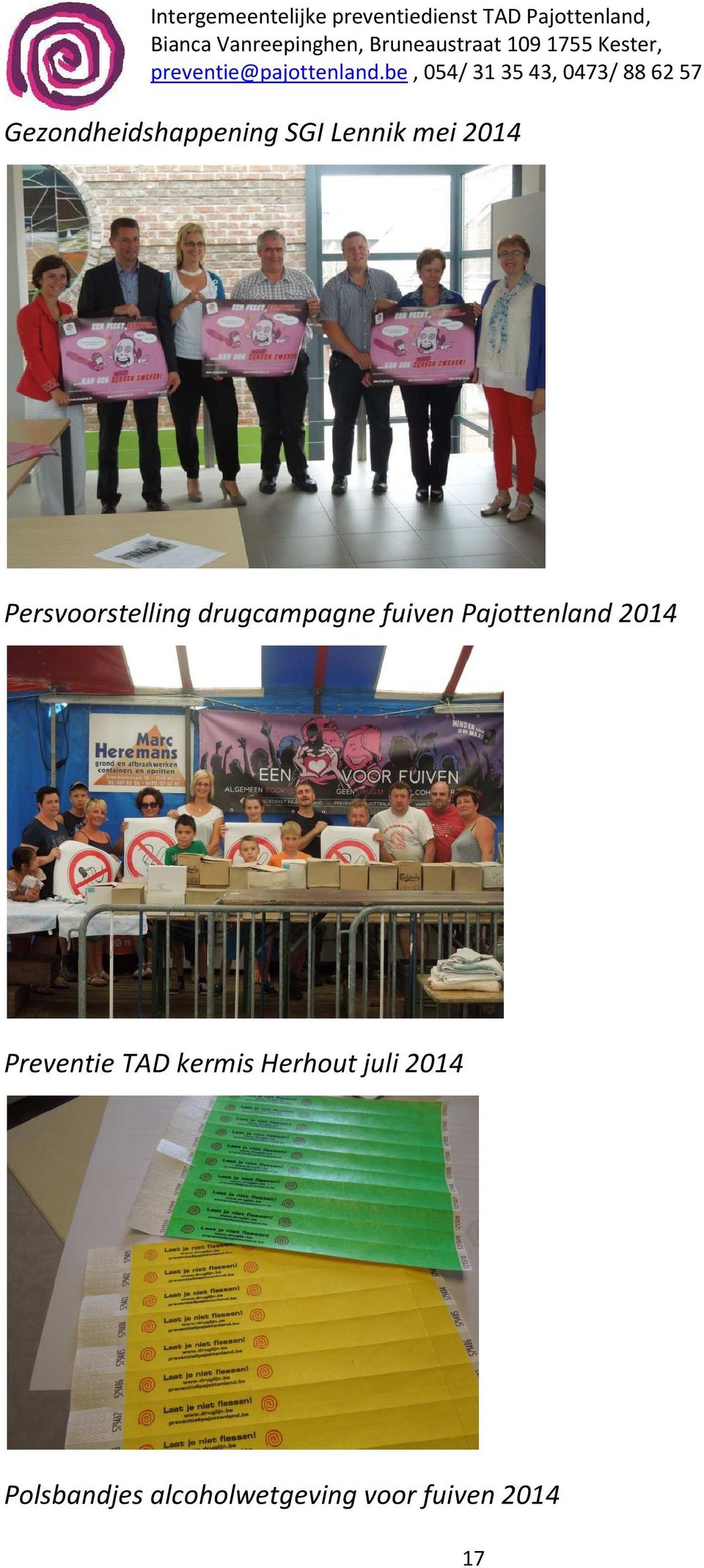 Pajottenland 2014 Preventie TAD kermis