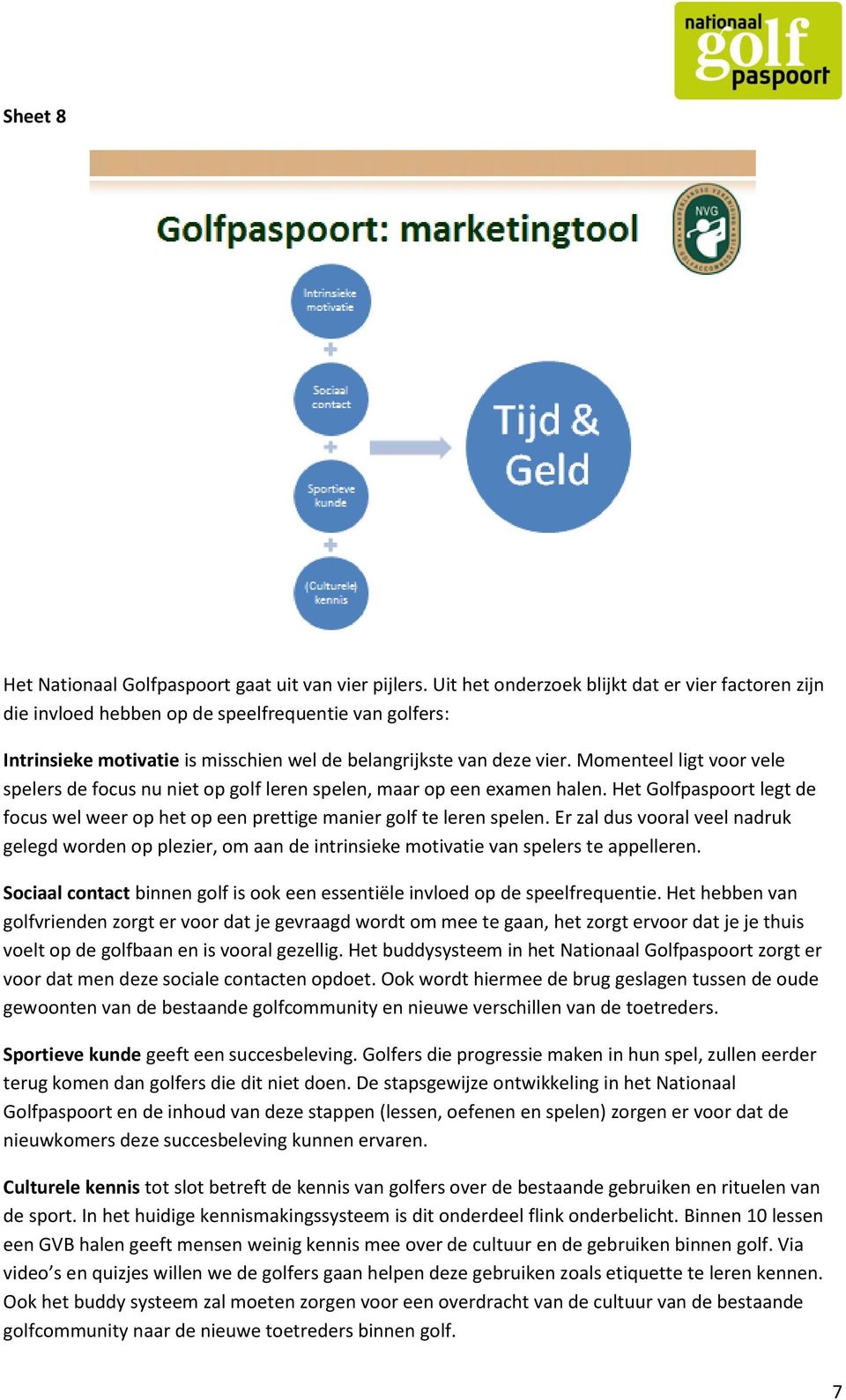 Momenteel ligt voor vele spelers de focus nu niet op golf leren spelen, maar op een examen halen. Het Golfpaspoort legt de focus wel weer op het op een prettige manier golf te leren spelen.