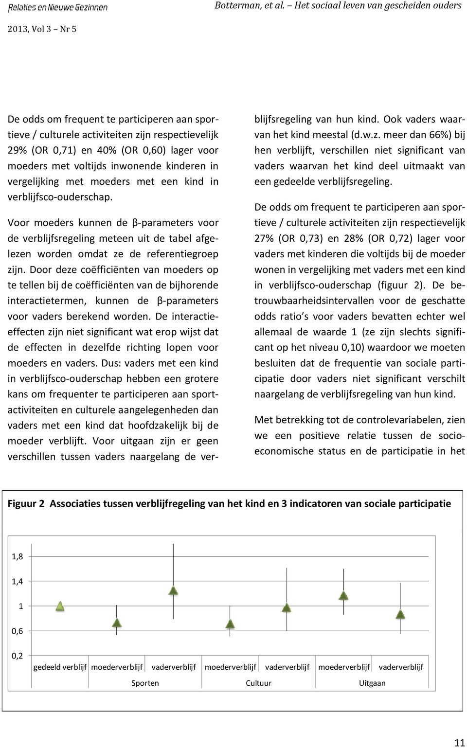 Door deze coëfficiënten van moeders op te tellen bij de coëfficiënten van de bijhorende interactietermen, kunnen de β parameters voor vaders berekend worden.