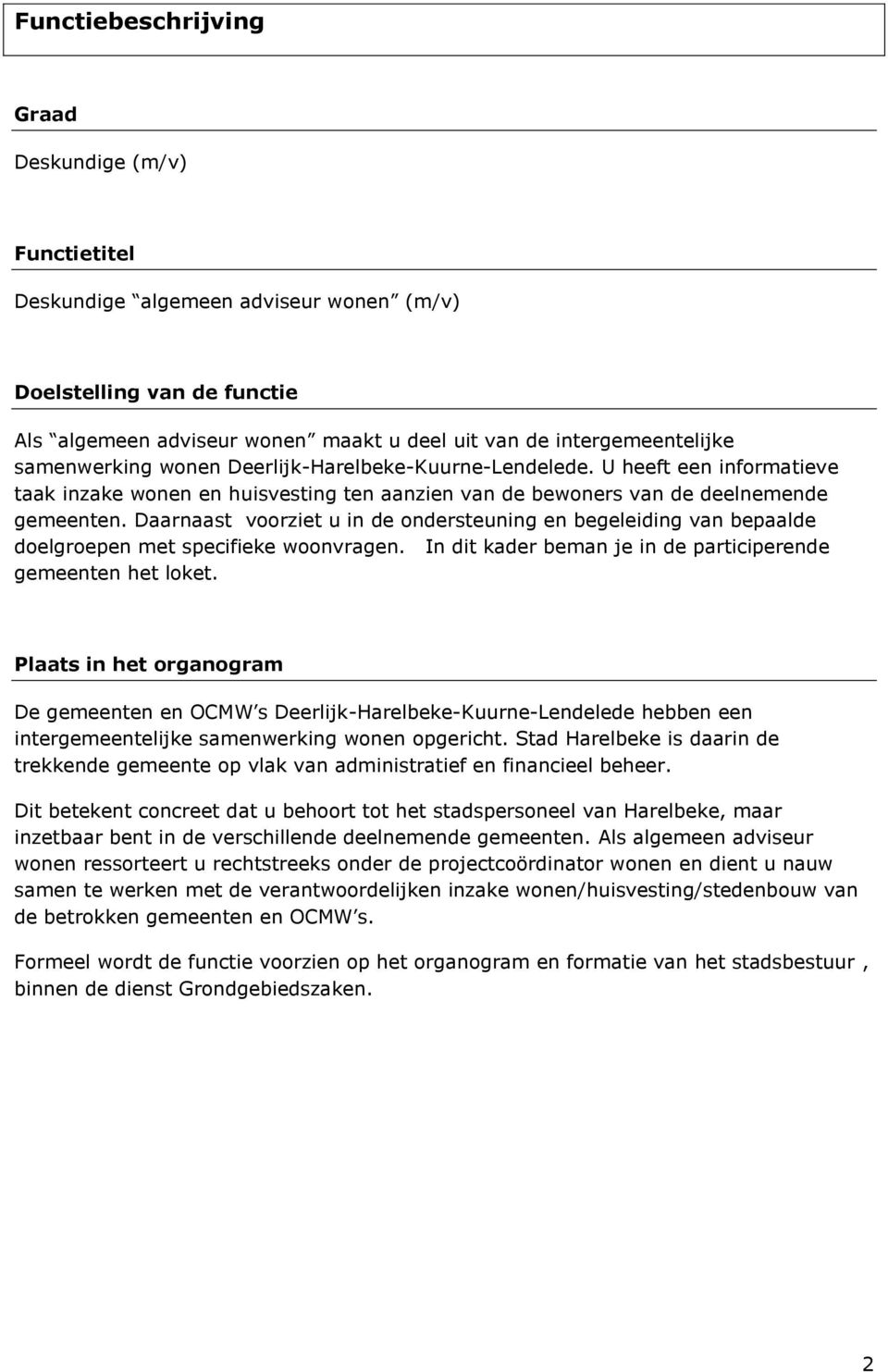 Daarnaast voorziet u in de ondersteuning en begeleiding van bepaalde doelgroepen met specifieke woonvragen. In dit kader beman je in de participerende gemeenten het loket.