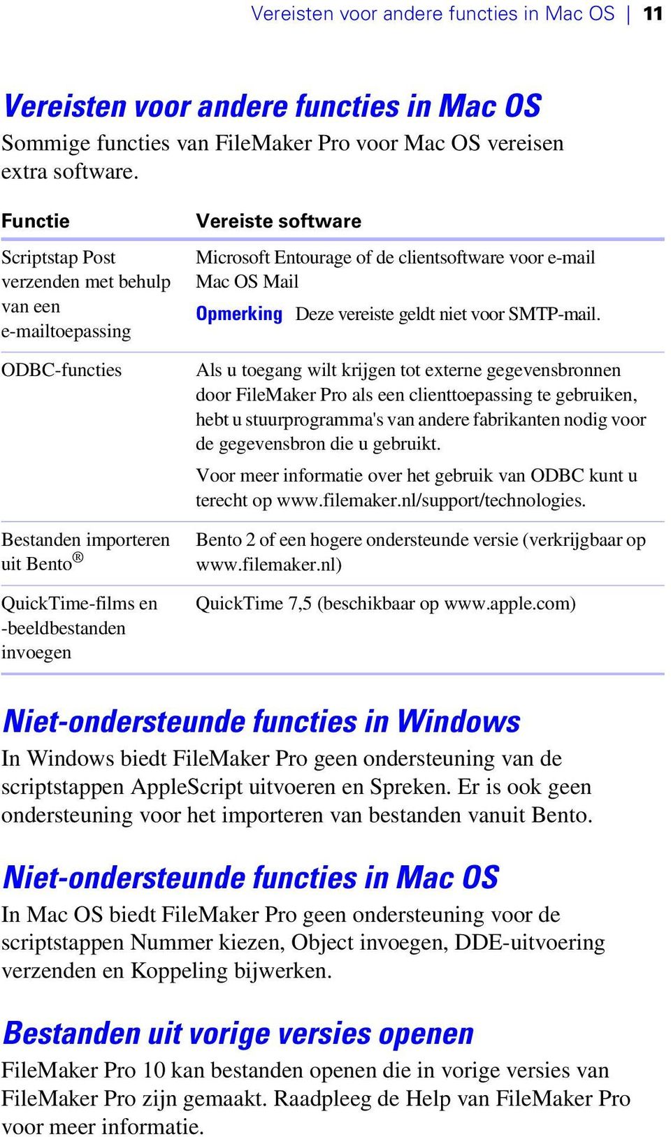 de clientsoftware voor e-mail Mac OS Mail Opmerking Deze vereiste geldt niet voor SMTP-mail.