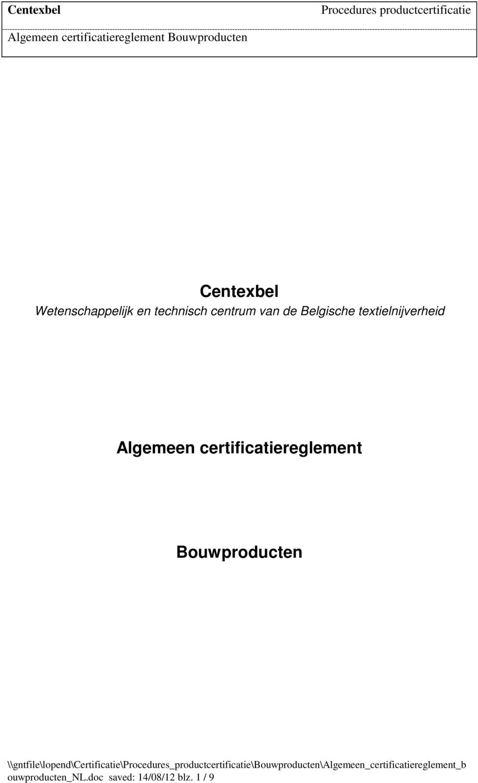 Algemeen certificatiereglement