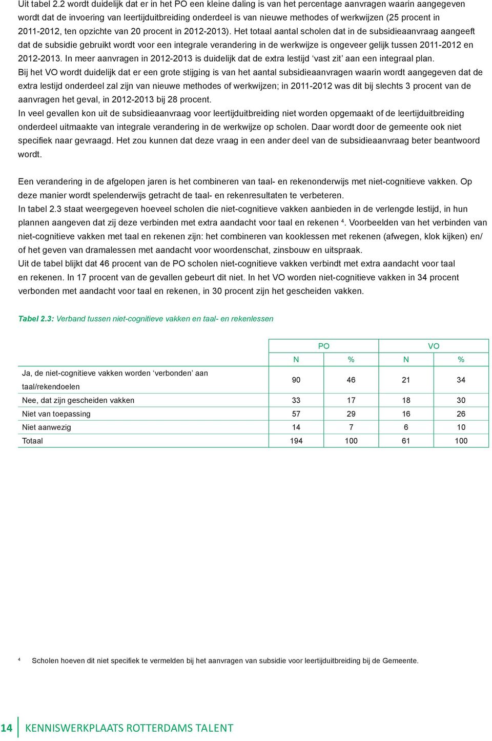 (25 procent in 2011-2012, ten opzichte van 20 procent in 2012-2013).