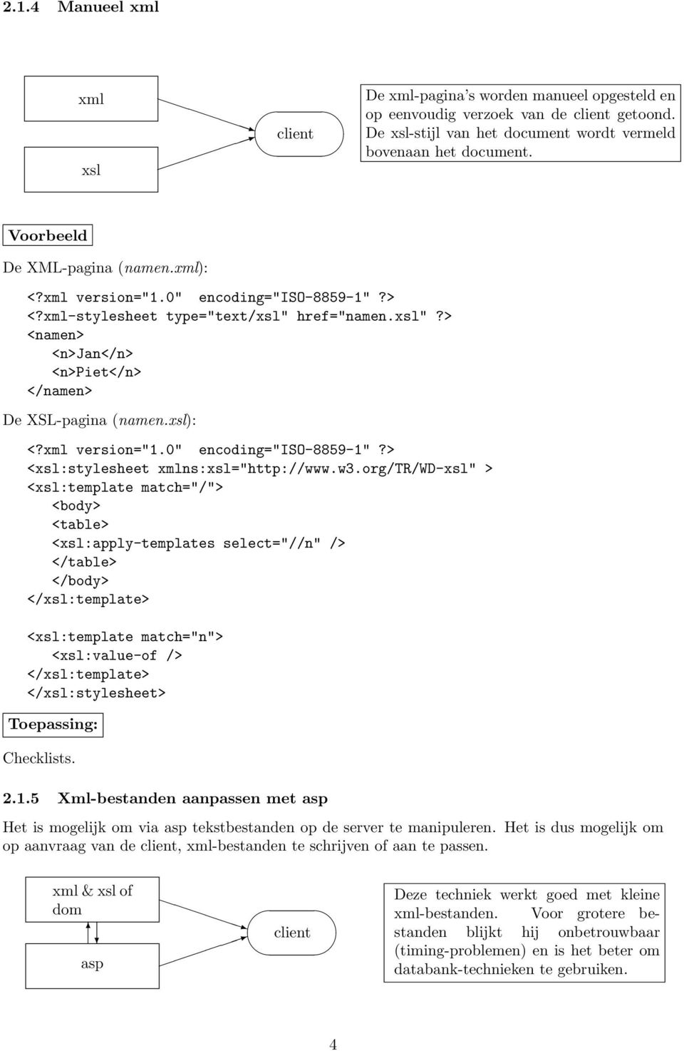 w3.org/tr/wd-" > <:template match="/"> <body> <table> <:apply-templates select="//n" /> </table> </body> </:template> <:template match="n"> <:value-of /> </:template> </:stylesheet> Checklists. 2.1.