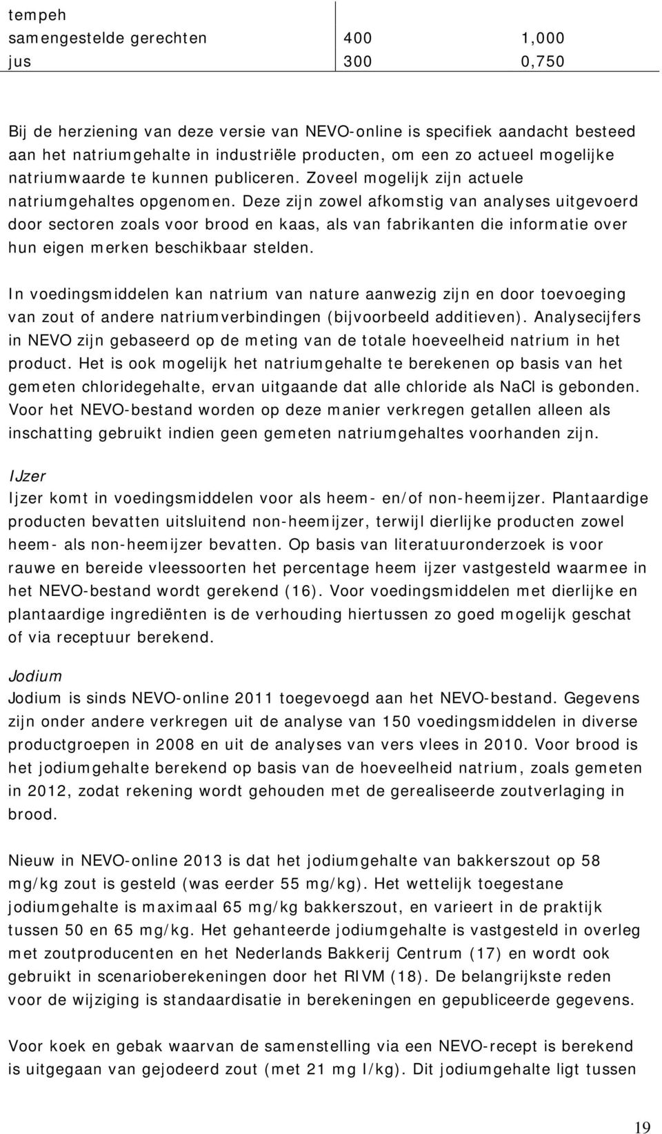 Deze zijn zowel afkomstig van analyses uitgevoerd door sectoren zoals voor brood en kaas, als van fabrikanten die informatie over hun eigen merken beschikbaar stelden.