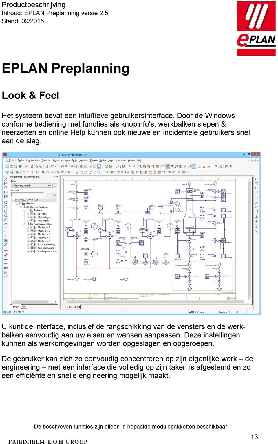 slag. U kunt de interface, inclusief de rangschikking van de vensters en de werkbalken eenvoudig aan uw eisen en wensen aanpassen.