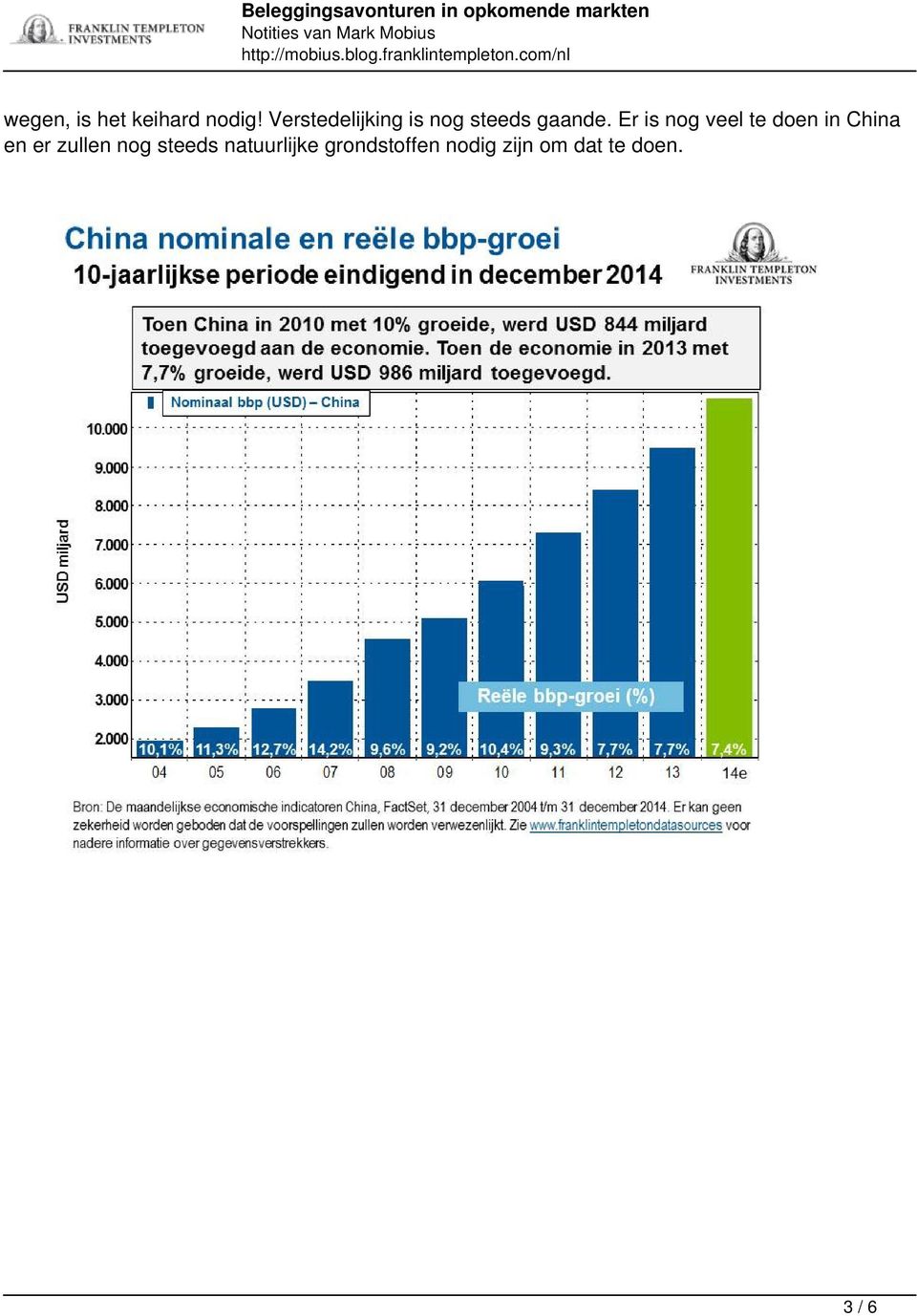 Er is nog veel te doen in China en er zullen