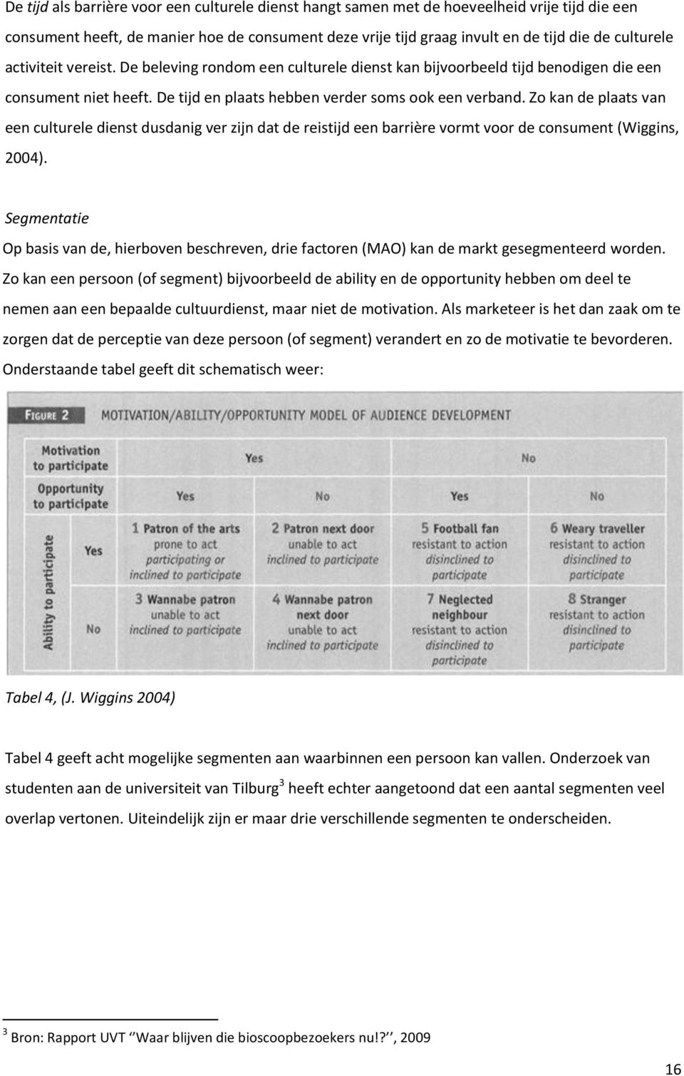 Zo kan de plaats van een culturele dienst dusdanig ver zijn dat de reistijd een barrière vormt voor de consument (Wiggins, 2004).