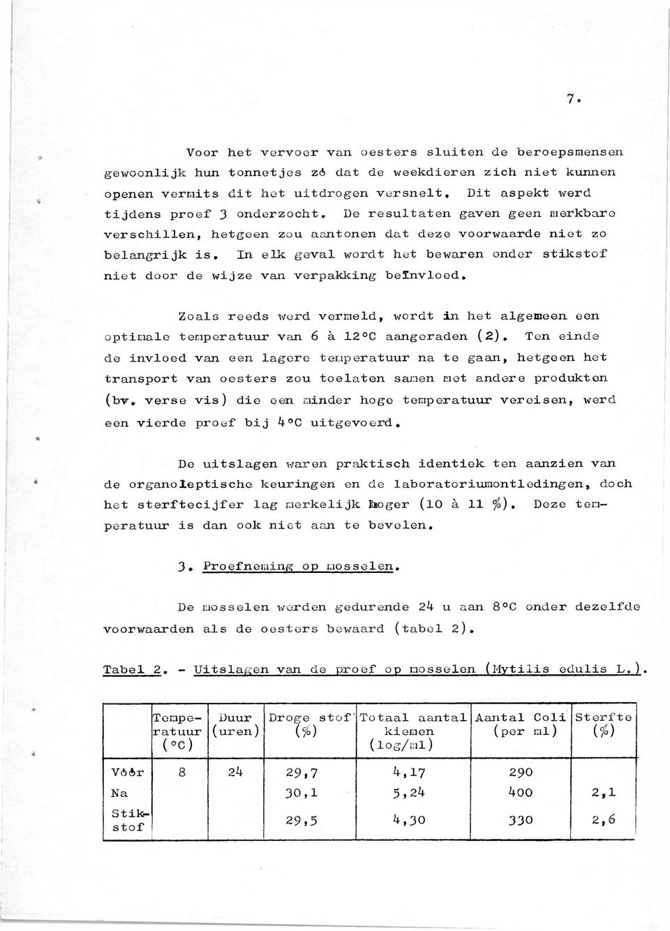 In elk geval wordt het bewaren onder stikstof niet door de wijze van verpakking beïnvloed. Zoals reeds werd vermeld, wordt ±n het algemeen een optimale temperatuur van 6 à 12 C aangeraden (2).