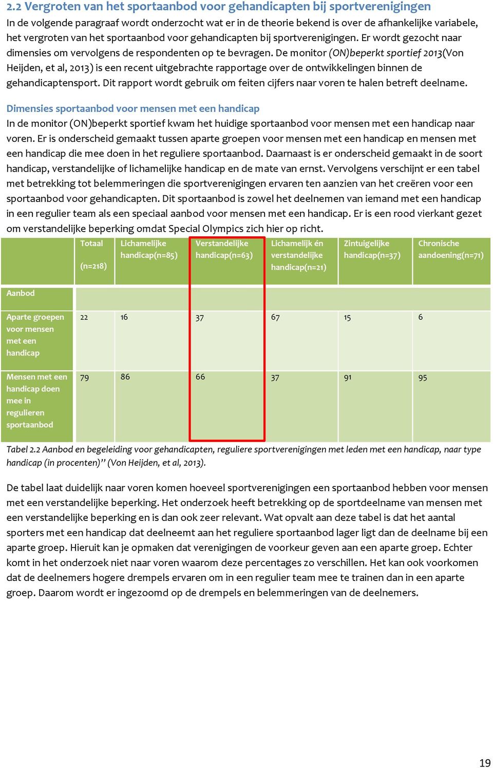 De monitor (ON)beperkt sportief 2013(Von Heijden, et al, 2013) is een recent uitgebrachte rapportage over de ontwikkelingen binnen de gehandicaptensport.