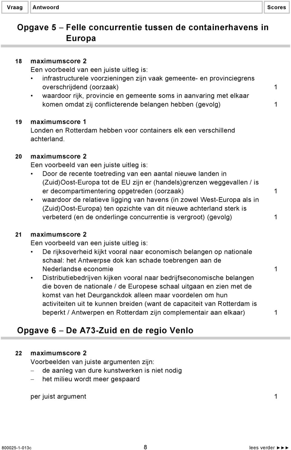 voor containers elk een verschillend achterland.