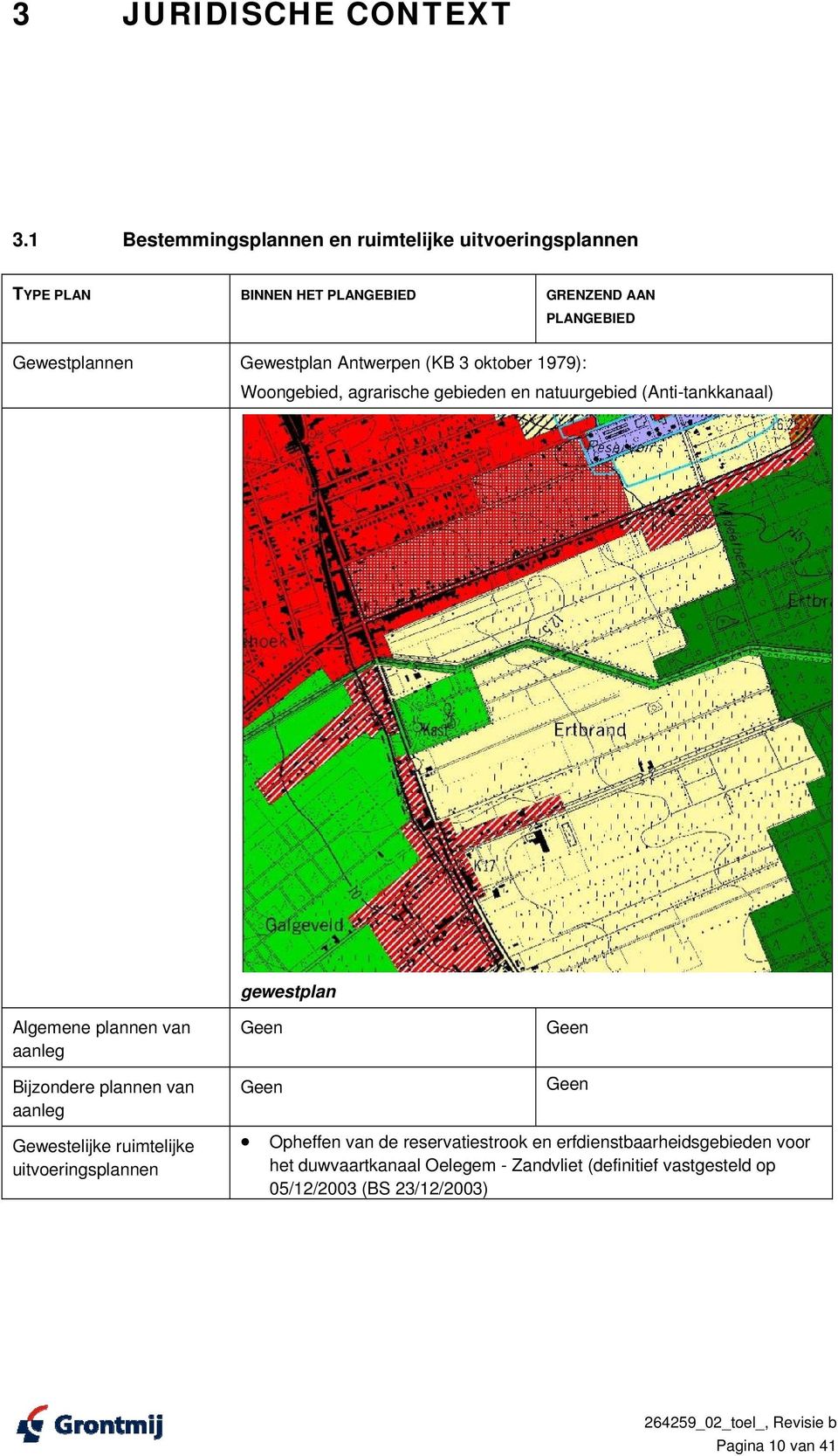 Antwerpen (KB 3 oktober 1979): Woongebied, agrarische gebieden en natuurgebied (Anti-tankkanaal) gewestplan Algemene plannen van aanleg