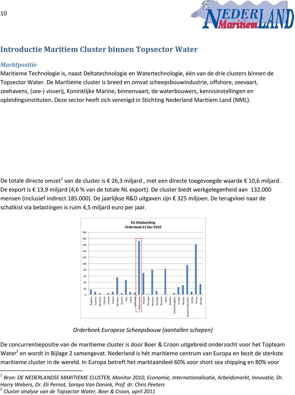 opleidingsinstituten. Deze sector heeft zich verenigd in Stichting Nederland Maritiem Land (NML).