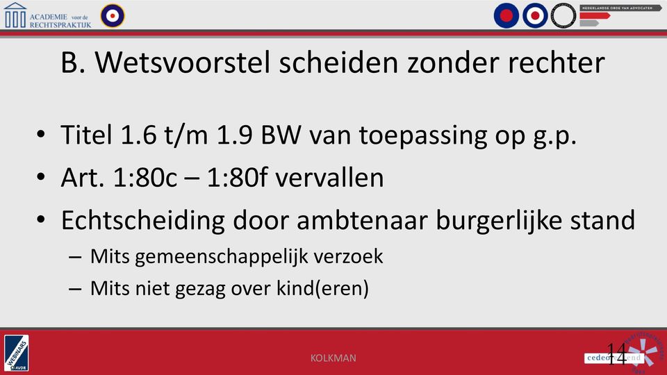 1:80c 1:80f vervallen Echtscheiding door ambtenaar