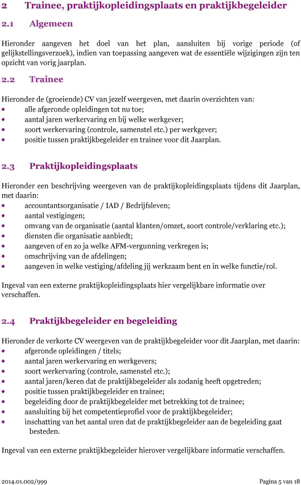 jaarplan. 2.