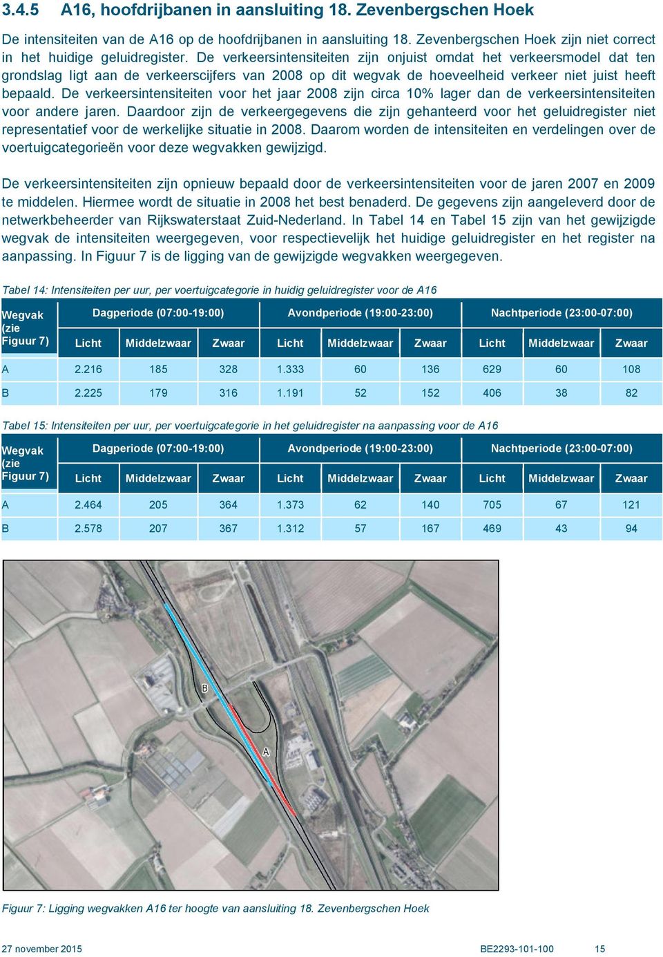 De verkeersintensiteiten voor het jaar 2008 zijn circa 10% lager dan de verkeersintensiteiten voor andere jaren.