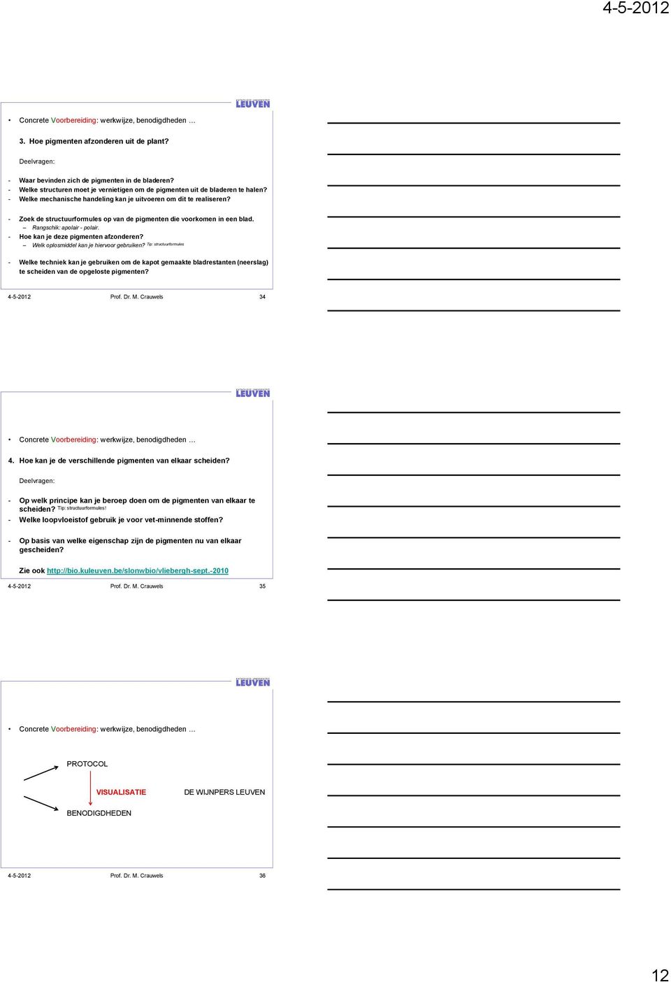 - Zoek de structuurformules op van de pigmenten die voorkomen in een blad. Rangschik: apolair - polair. - Hoe kan je deze pigmenten afzonderen? Welk oplosmiddel kan je hiervoor gebruiken?