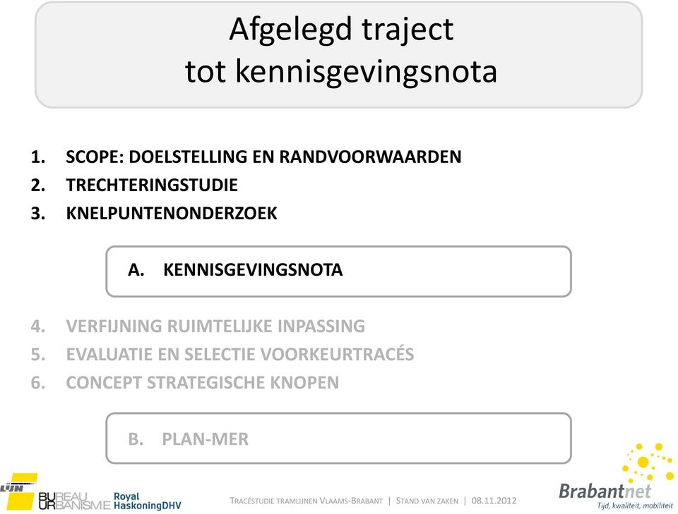 KNELPUNTENONDERZOEK A. KENNISGEVINGSNOTA 4.