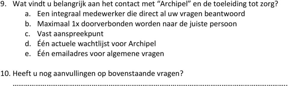 Een integraal medewerker die direct al uw vragen beantwoord b.