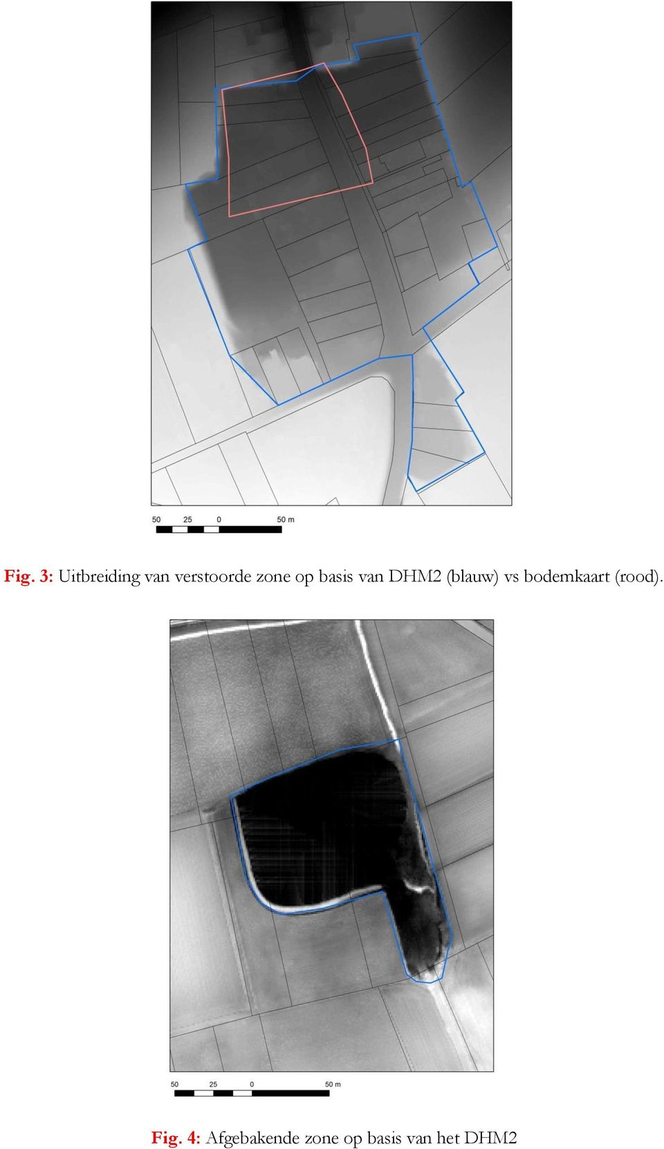 (blauw) vs bodemkaart (rood). Fig.