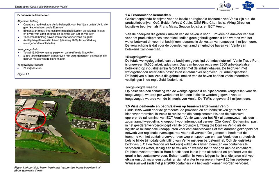 (planning 2006) ter versterking watergebonden activiteiten Werkgelegenheid Totaal 15.